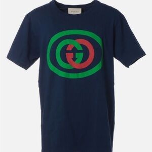 Gucci Interlocking G Oversized Navy T-Shirt. RealReal Authenticated with tags.